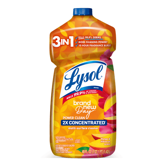 LYSOL® Multi-Surface Cleaner 2X Concentrated - Pourable Brand New Day™ Mango & Hibiscus 48 oz.