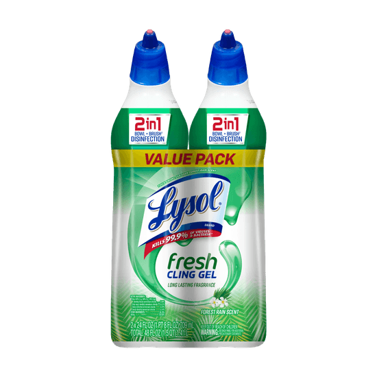 LYSOL® Toilet Bowl Cleaner - Cling & Fresh Forest Rain Scent® Twin Pack