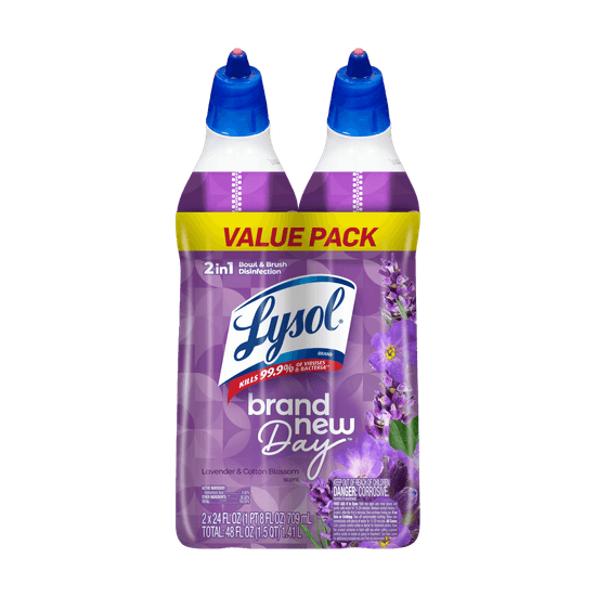 LYSOL® Toilet Bowl Cleaner Lavender & Cotton Blossom Twin Pack