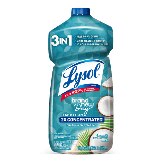 LYSOL® Multi-Surface Cleaner 2X Concentrated - Pourable Brand New Day™ Coconut & Sea Minerals 28 oz.
